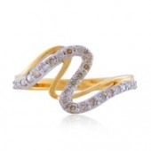 Designer Ring with Certified Diamonds In 18k Gold - LR0054P